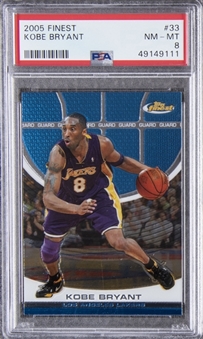 2005-06 Topps Finest #33 Kobe Bryant - PSA NM-MT 8